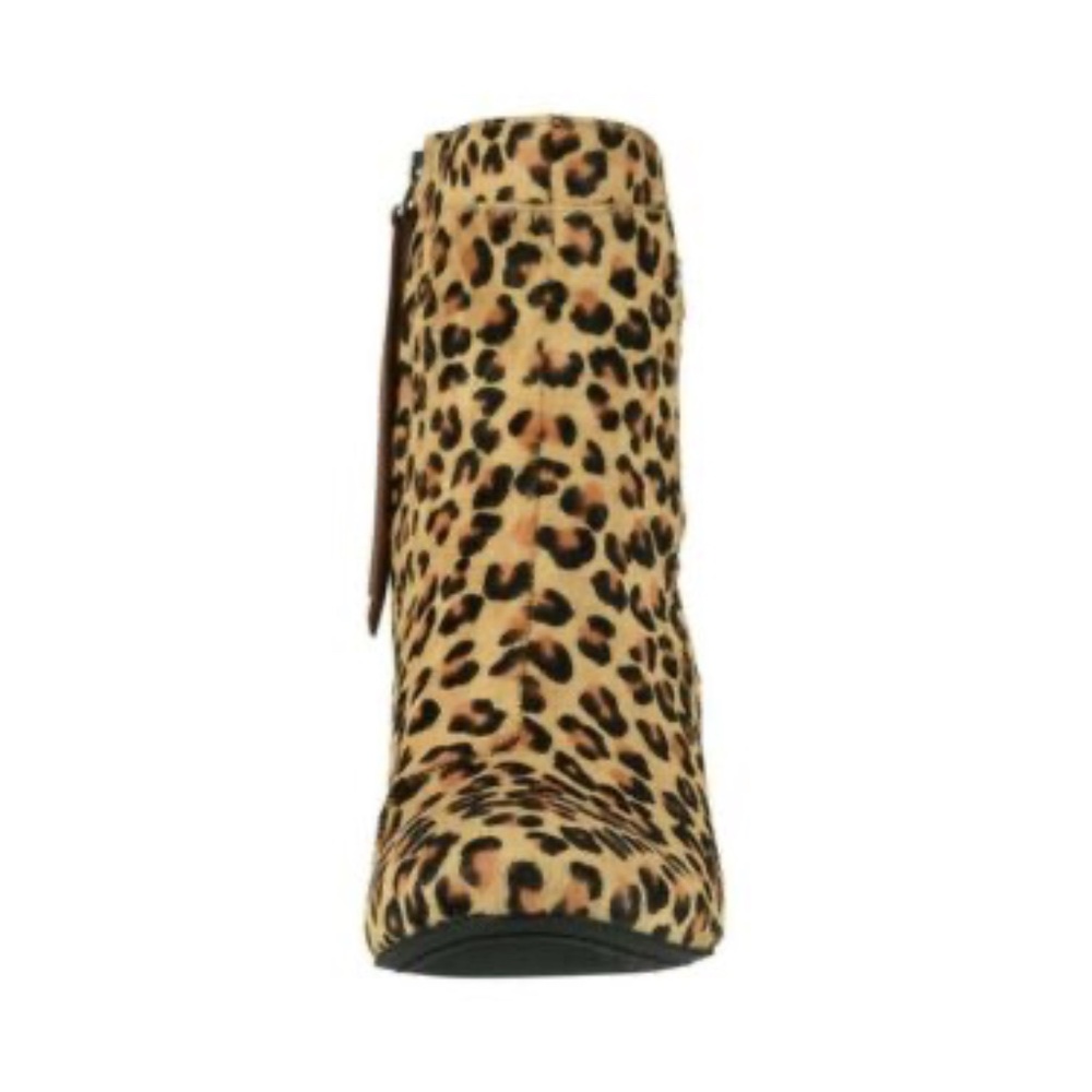NEW TOMS Emmy Desert Tan Leopard Booties COW HAIR ANKLE BOOT BLOCK HEEL NIB - Picture 4 of 5